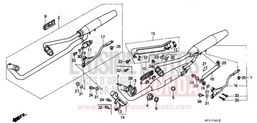 EXHAUST MUFFLER VT600CN de 1992